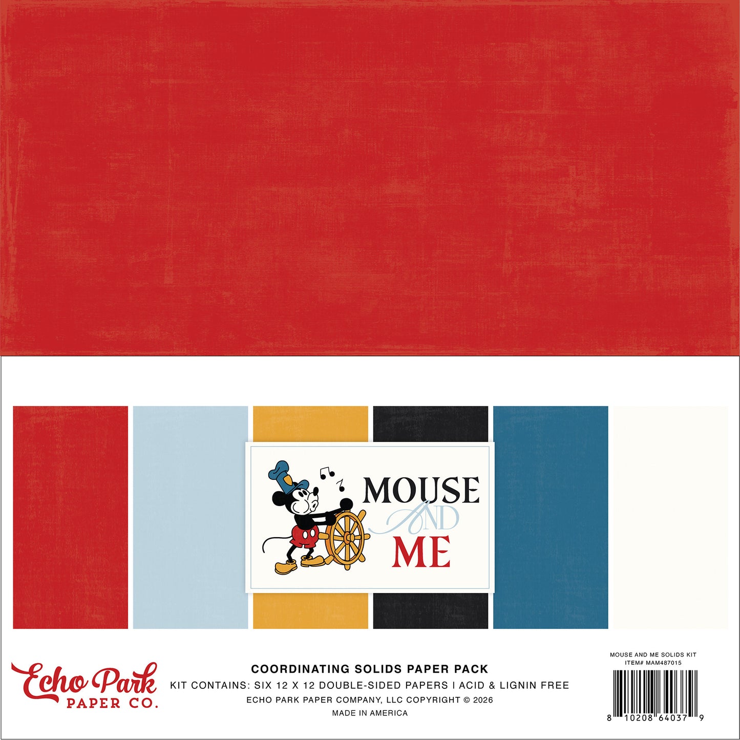 Echo Park - Mouse And Me - 12x12 Coordinating Solids Paper Pack