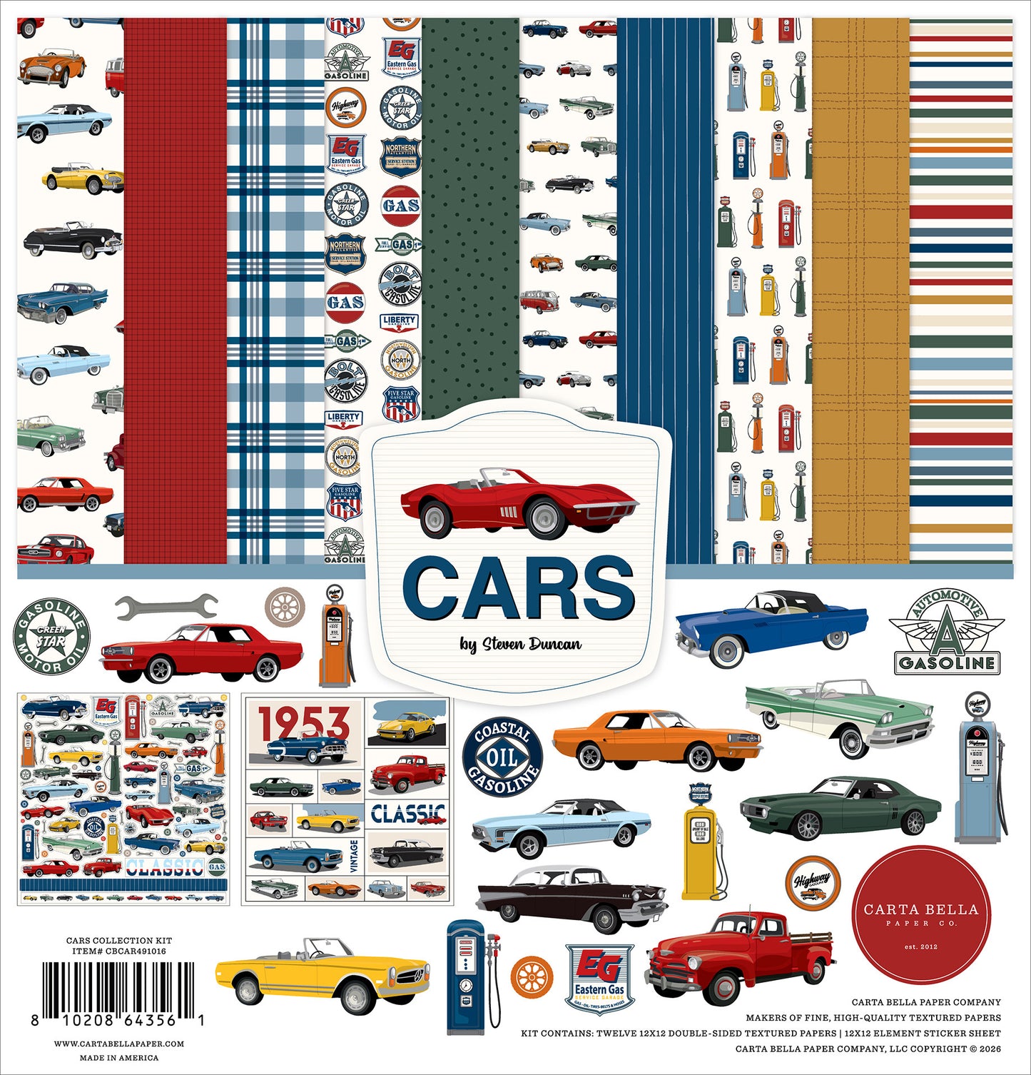 Carta Bella - Cars - 12x12 Collection Kit