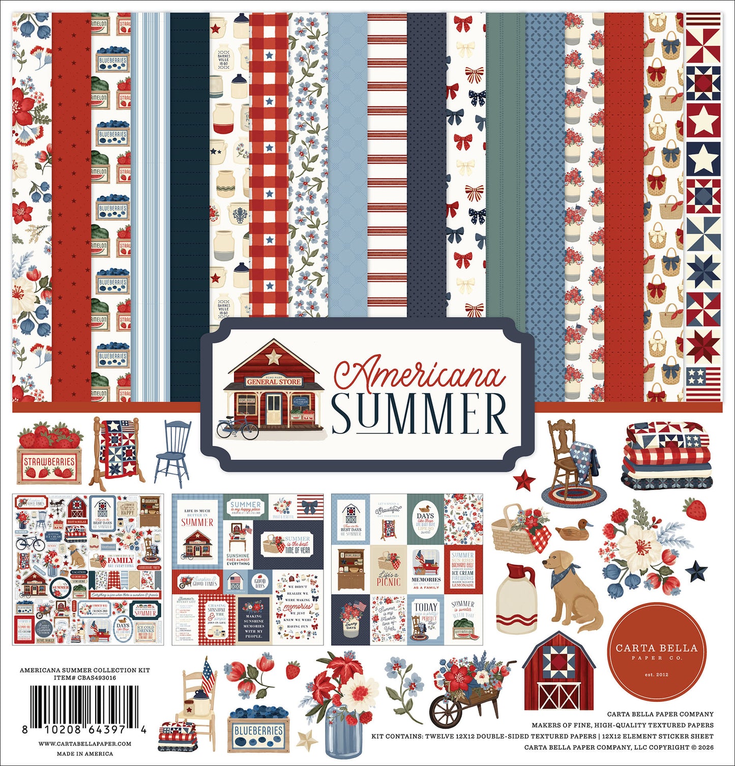 Carta Bella - 12x12 Collection Pack - Americana Summer