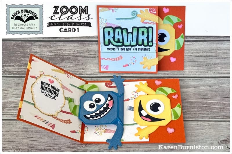 Karen Burniston - Card Kits - Monster Pop-up Card