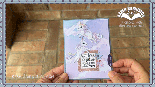 Karen Burniston - Card Kits - Unicorn Whirly Wheel Card