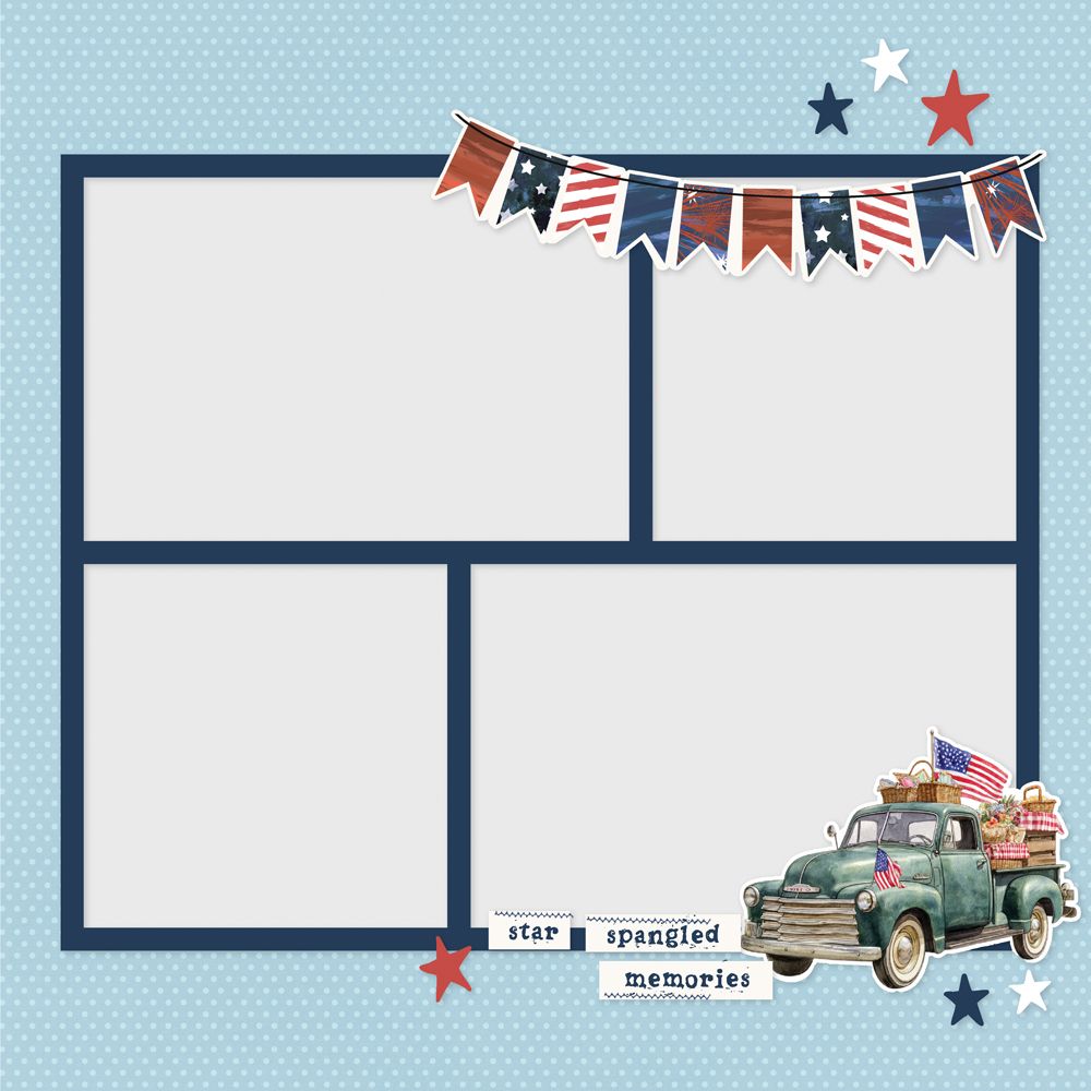 Simple Stories - Page Pieces - Simple Vintage Land of the Free