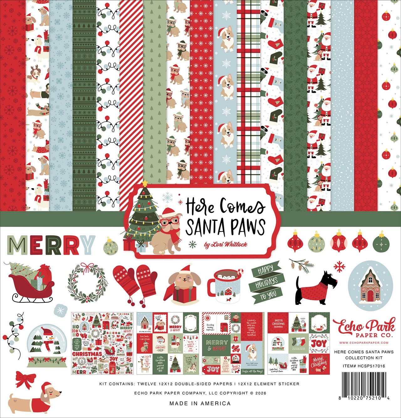 Echo Park - Collection Kit - Here Comes Santa Paws