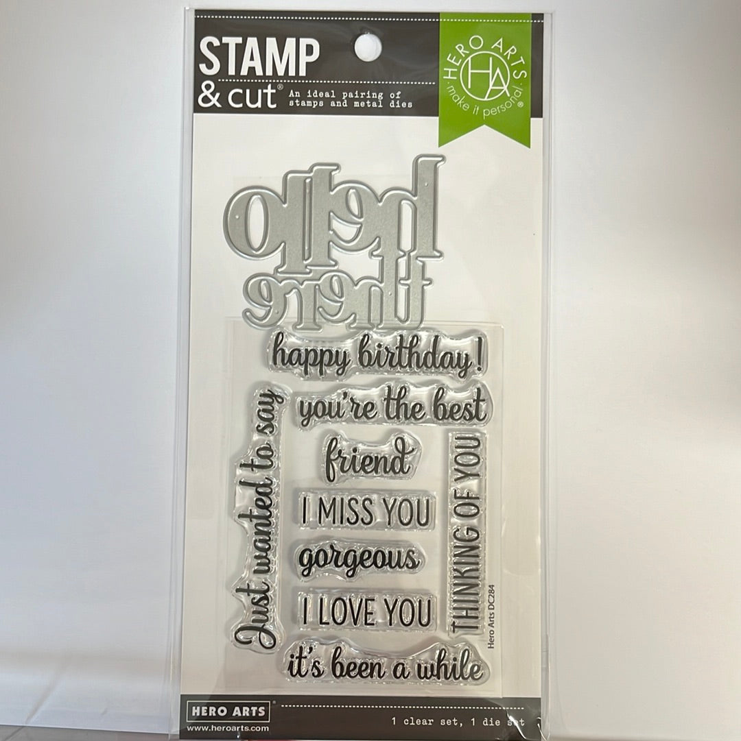 Hero Arts - Stamp & Cut - Hello There