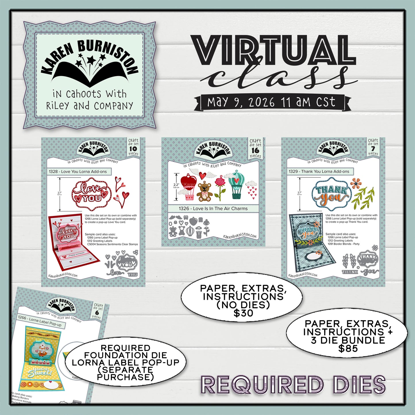 Karen Burniston - May 2026 Virtual Class