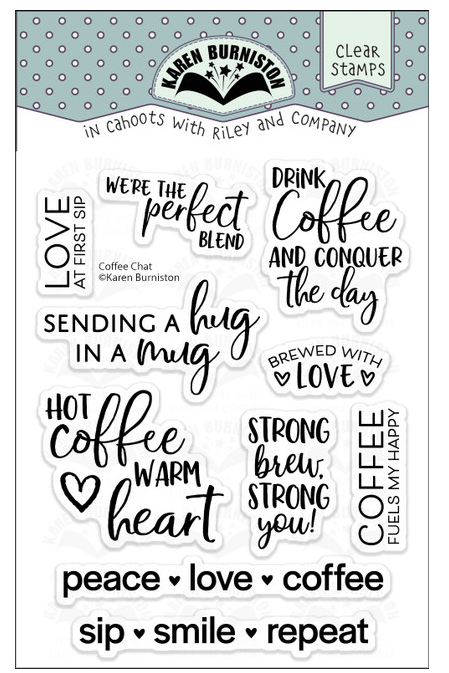Karen Burniston - Clear Stamps - Coffee Chat