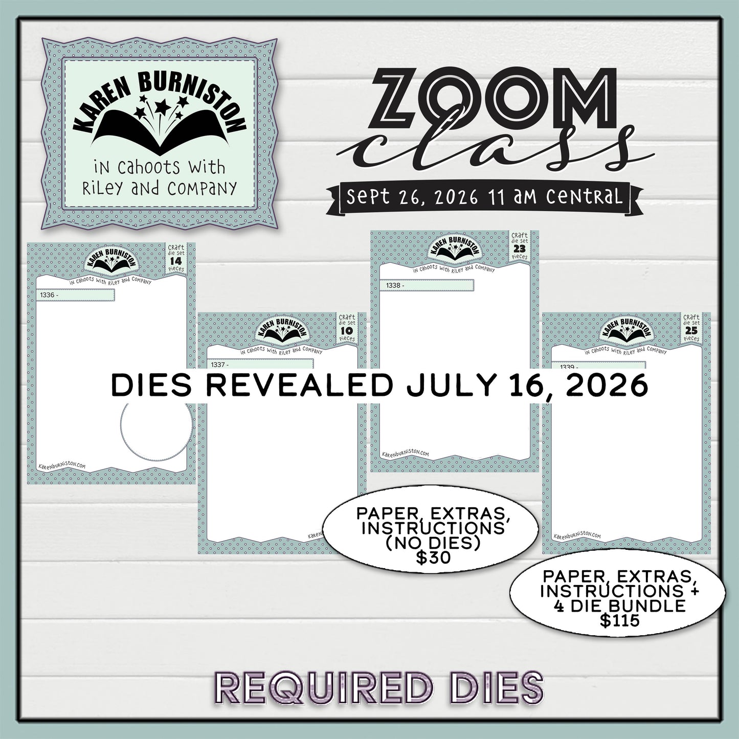 Karen Burniston - September 2026 Zoom Class