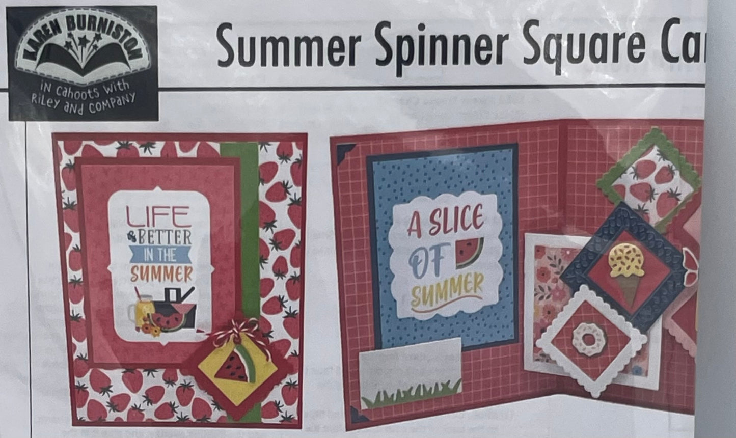 Karen Burniston - Card Kits - Summer Spinner Square Card