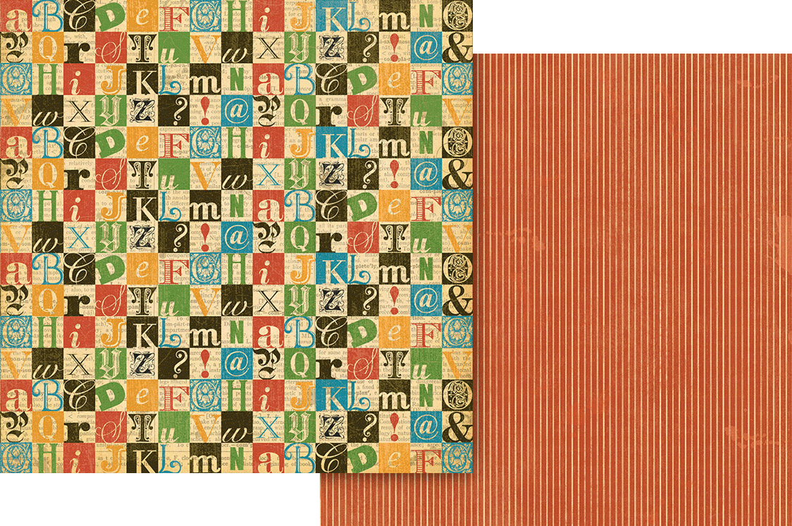 Graphic 45 - Keepsake Kit with Exclusive Metal Die-Set - Typography