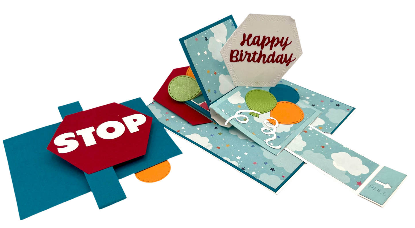Scrapp’n Savvy - Card Kits - Stop & Pull Birthday Card