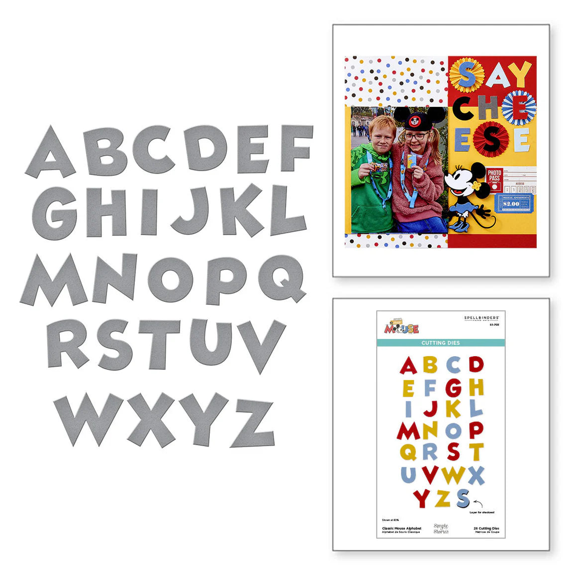 Spellbinders - Cutting Dies - Classic Mouse Alphabet