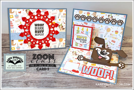 Karen Burniston - Card Kits - Dog Birthday Pop-up Card