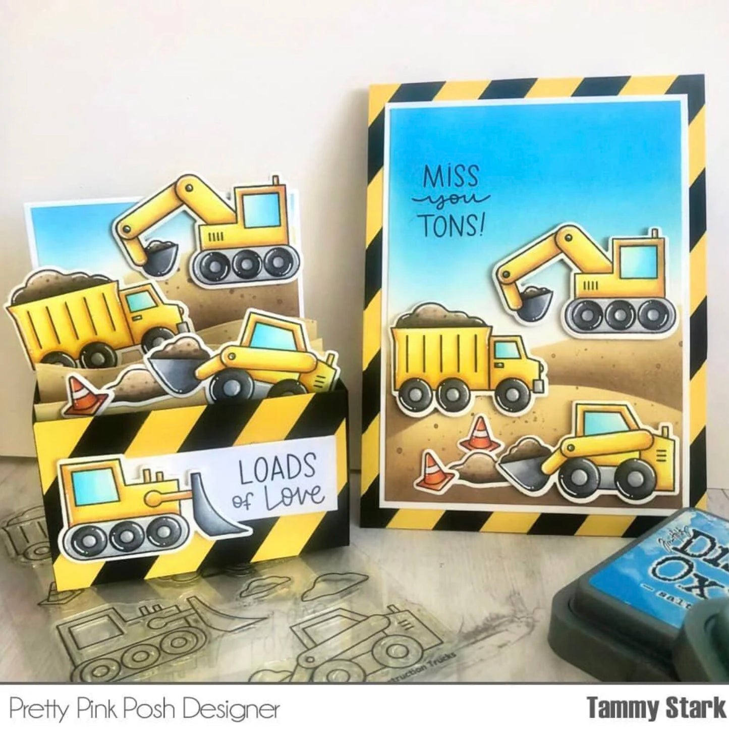 Pretty Pink Posh - Clear Stamp & Die Bundle - Construction Additions