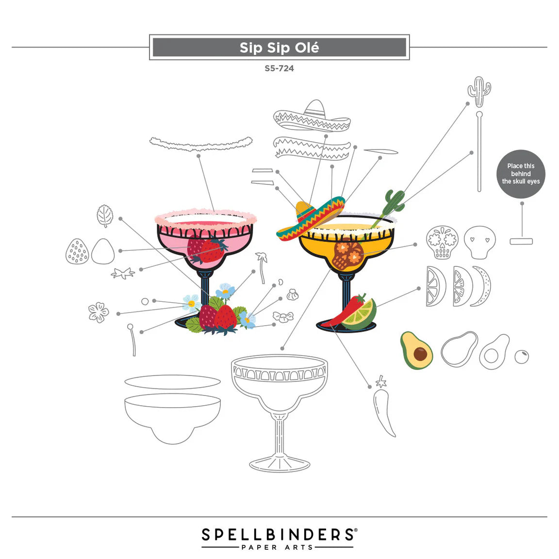 Spellbinders - Cutting Dies - Sip Sip Olé