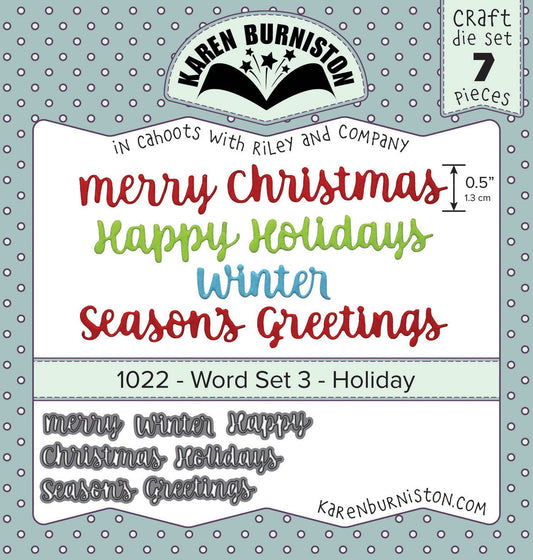 1022 Karen Burniston - Word Set 3 - Holiday