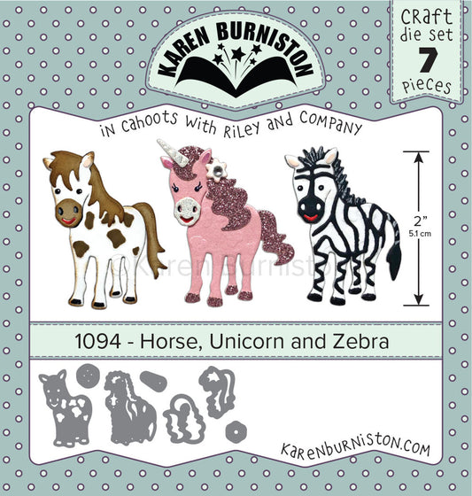 1094 Karen Burniston - Horse, Unicorn and Zebra