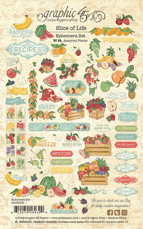 Graphic 45 - Ephemera - Slice of Life