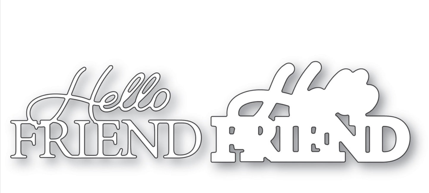 Memory Box - Craft Die - Hello Friend Posh Script