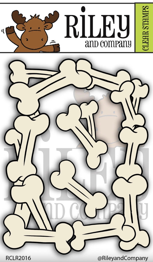 Riley and Co - Clear Stamps and Die Set - Dog Bone Frame