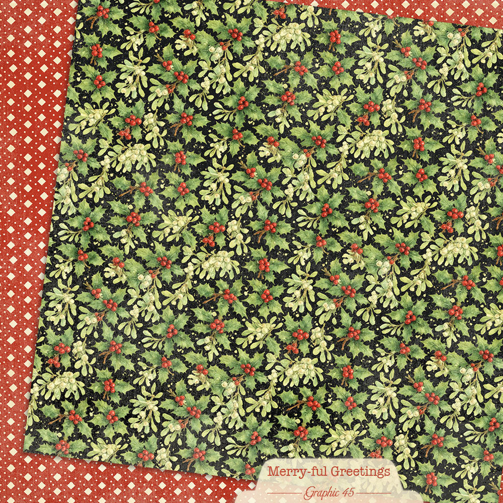 Graphic 45 - 12x12 Collection Pack - Merry-ful Greetings