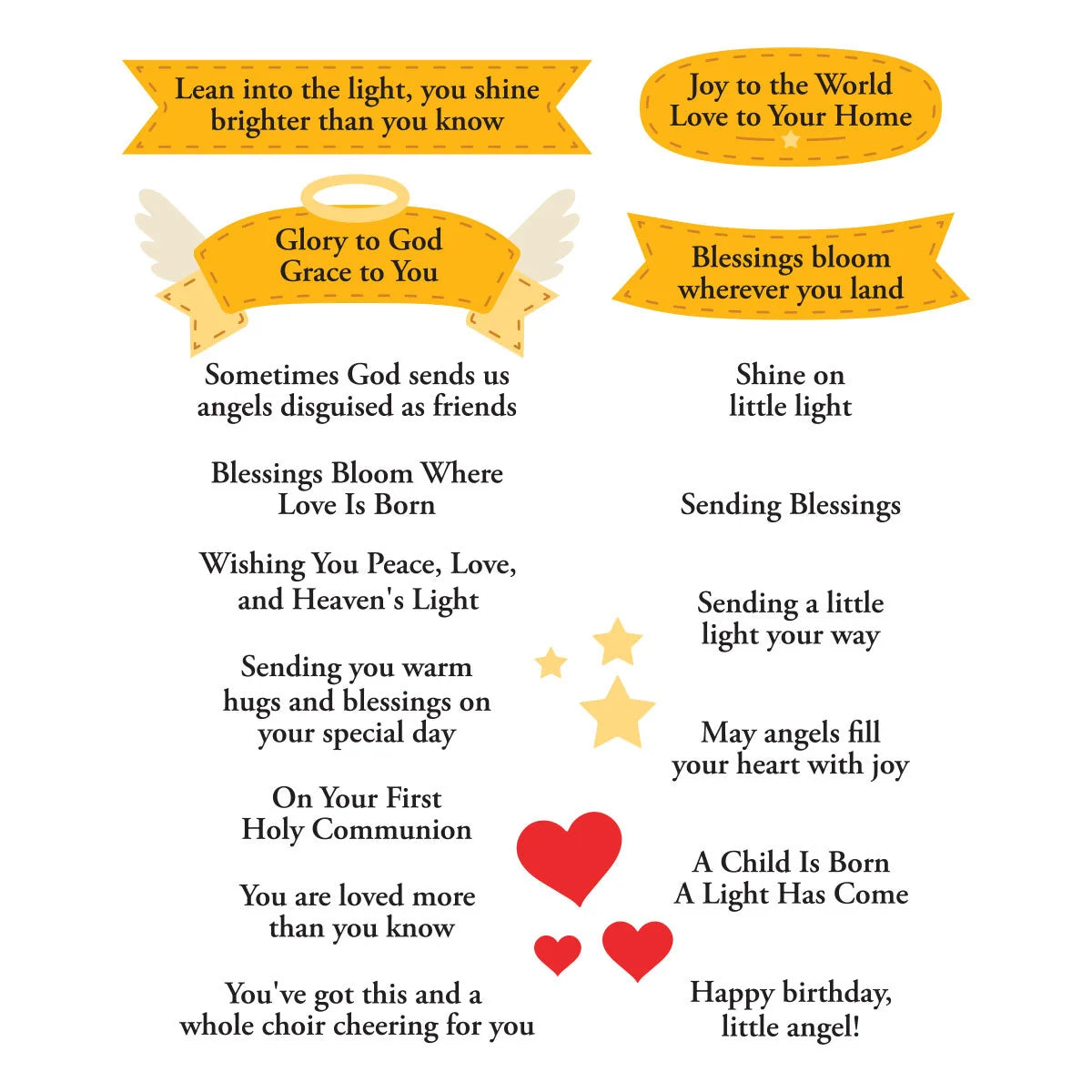 Spellbinders - Stamp & Die Cutting Set - Everyday Blessings & Banners