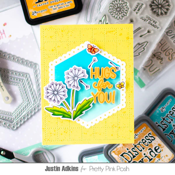 Pretty Pink Posh - Clear Stamp & Die Bundle - Dandelions