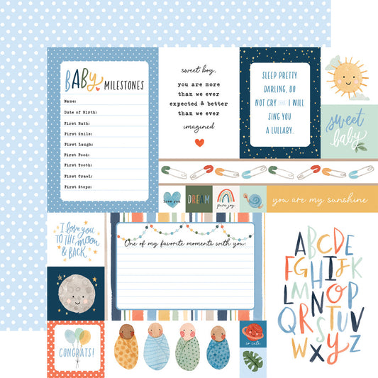 Echo Park - Welcome Baby Boy - Multi Journaling Cards