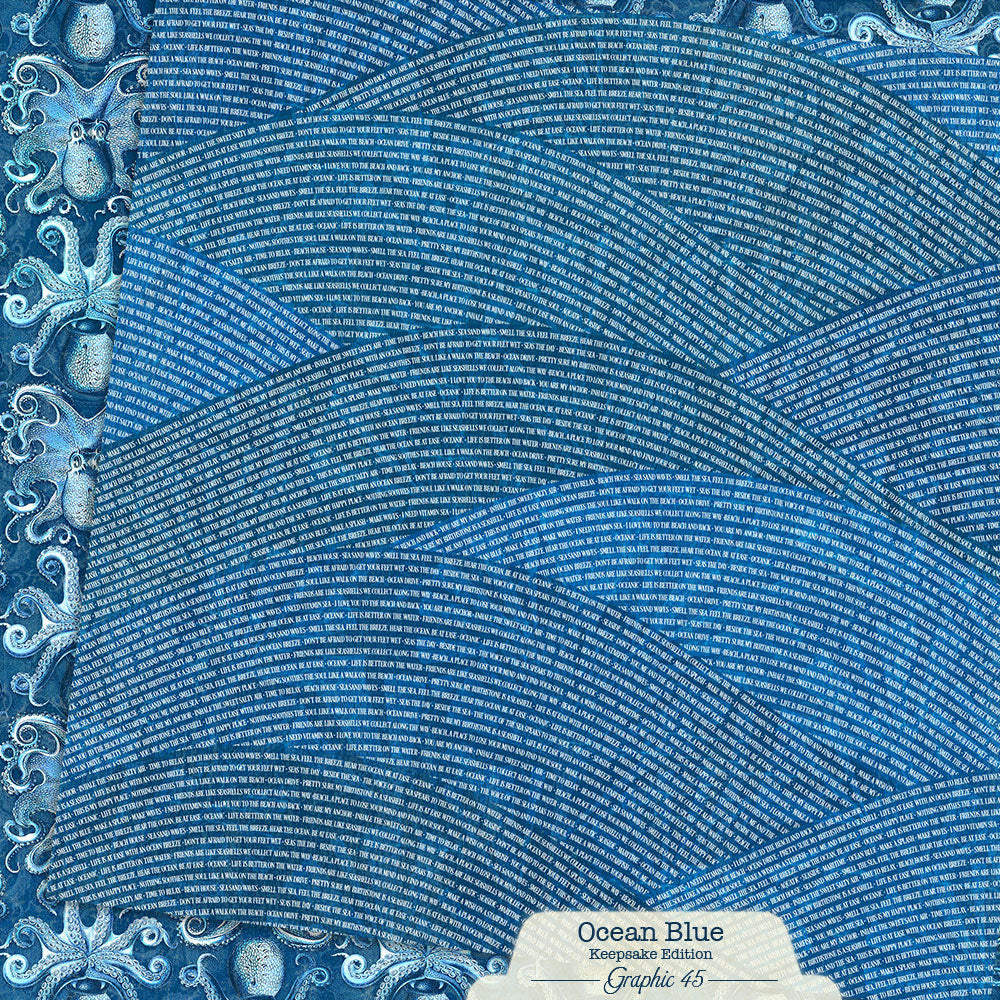 Graphic 45 - Keepsake Kit with Exclusive Metal Die-Set - Ocean Blue