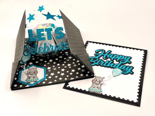 Scrapp’n Savvy - Card Kits - Hippo Birthday Surprise Pop-Up