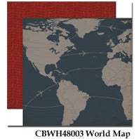 Carta Bella - Work Hard Play Hard - World Map