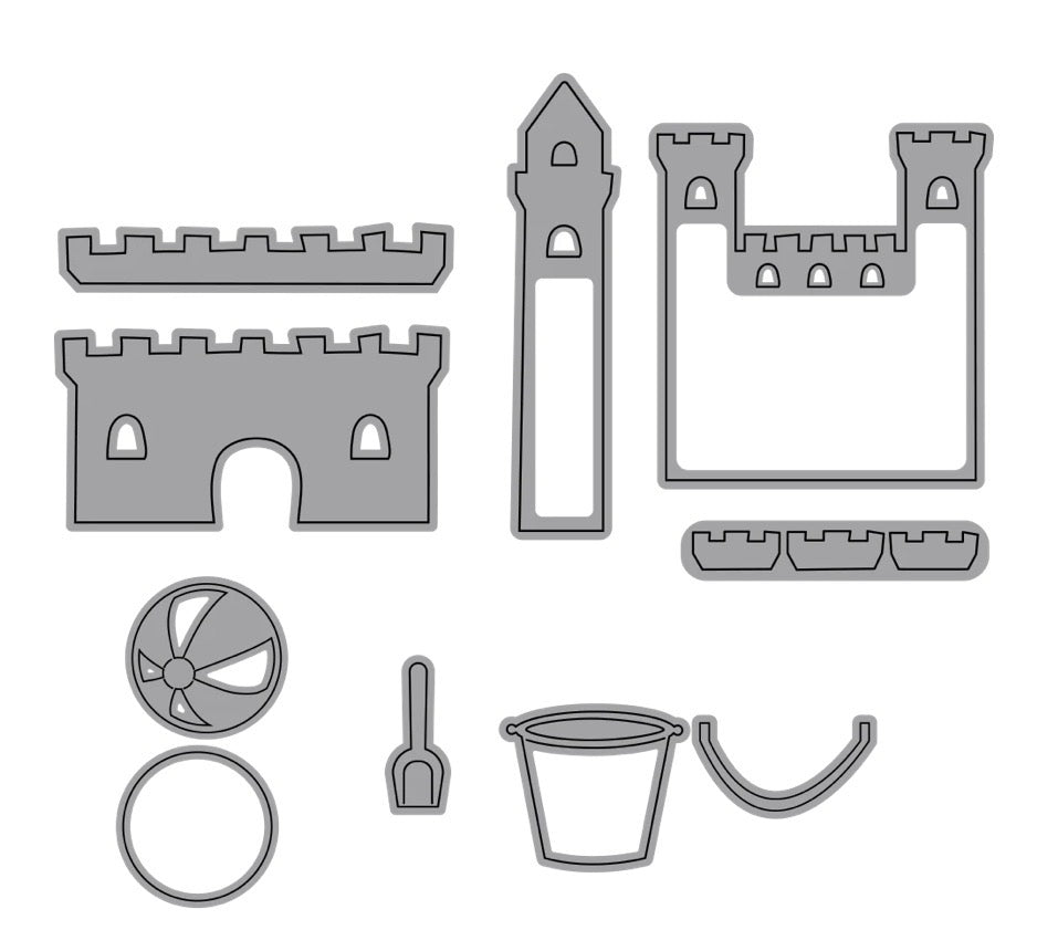 Elizabeth Craft Designs - Steel Cutting Dies - Sand Castle