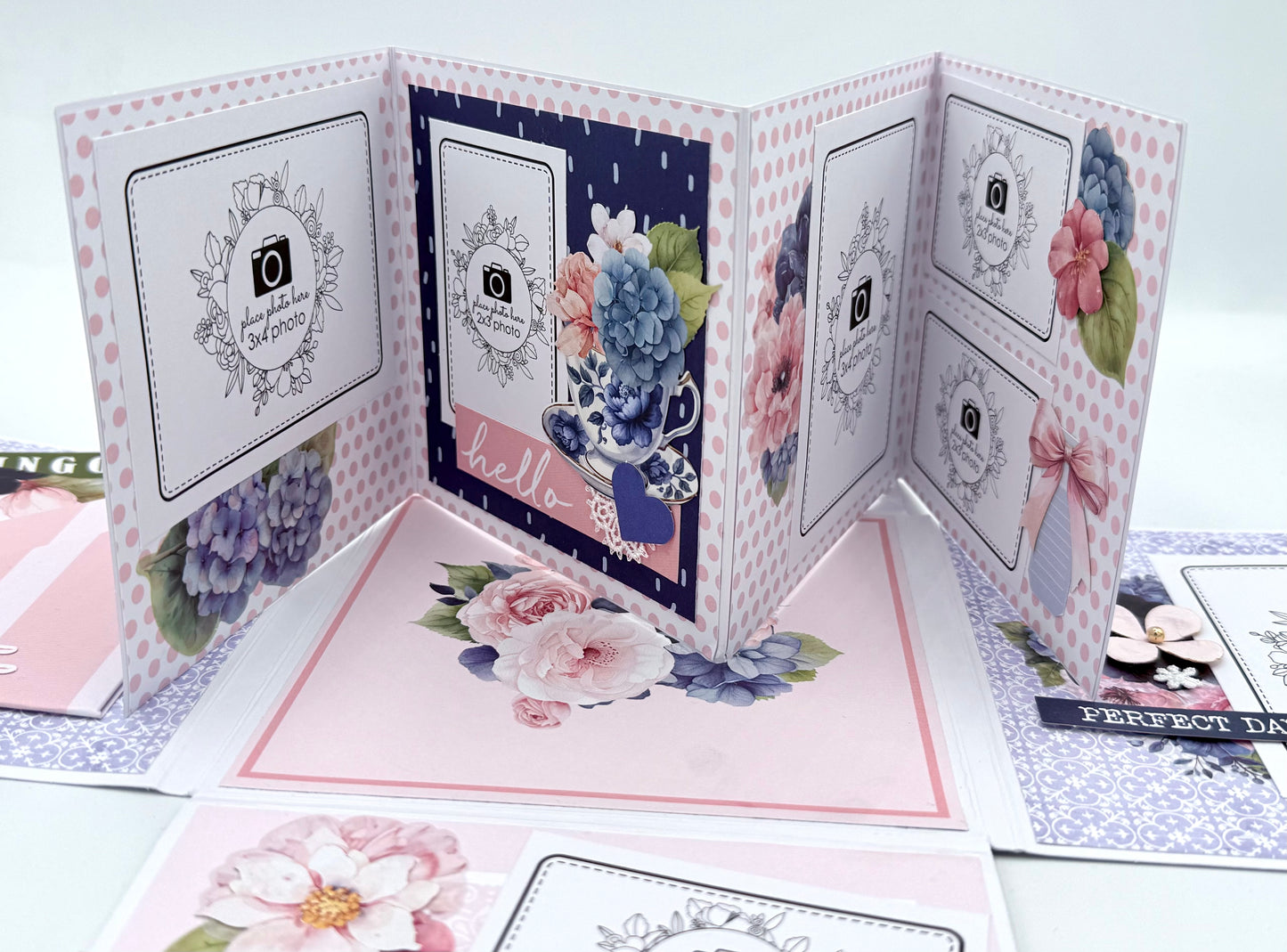 Uniquely Creative- Indigo Bloom Square Flip Folio Album