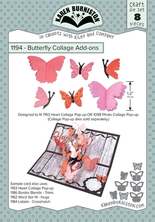 1194 Karen Burniston - Butterfly Collage Add-on