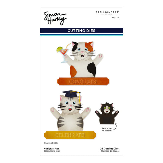 Spellbinders - Cutting Dies by Simon Hurley - Congrats Cat