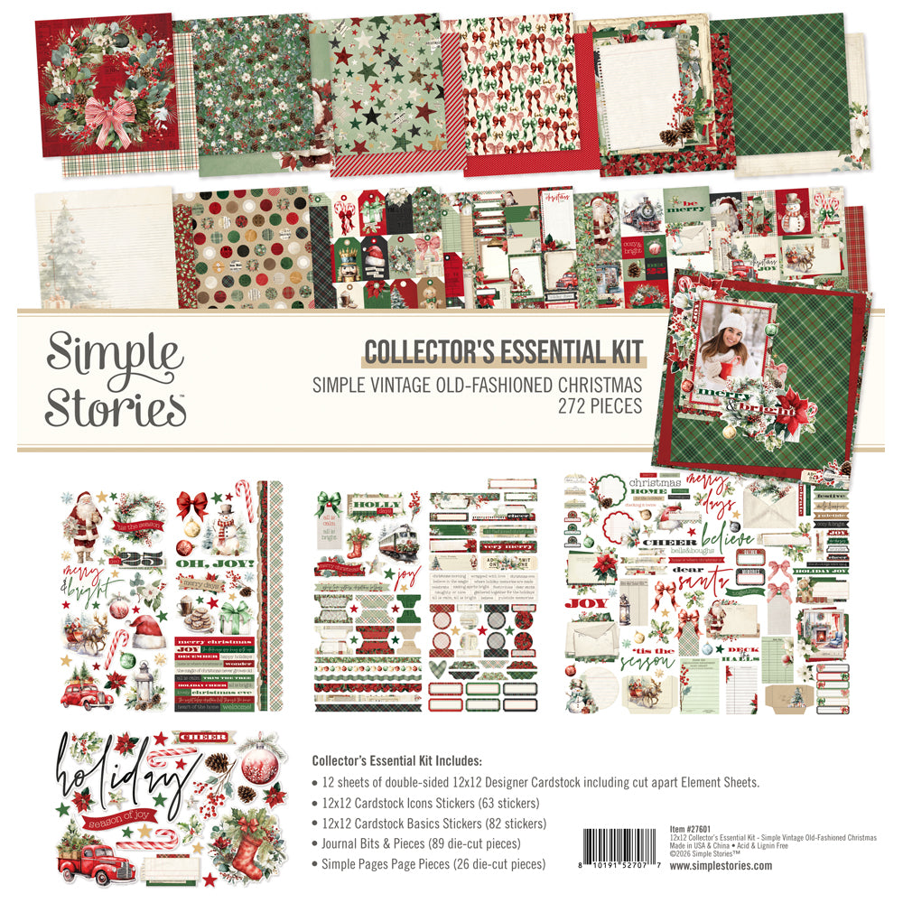Simple Stories - Simple Vintage Old-Fashioned Christmas - Collectors Essentials Kit
