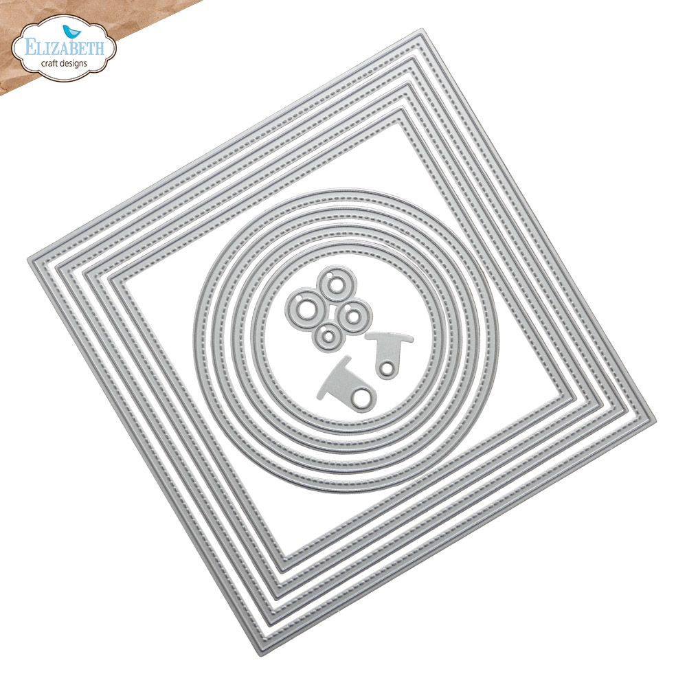 Elizabeth Craft Designs - Metal Dies - Stitched Squares and Circles