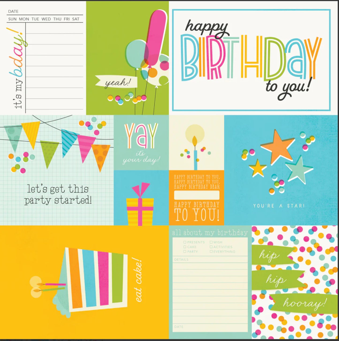 Simple Stories - Birthday - Elements