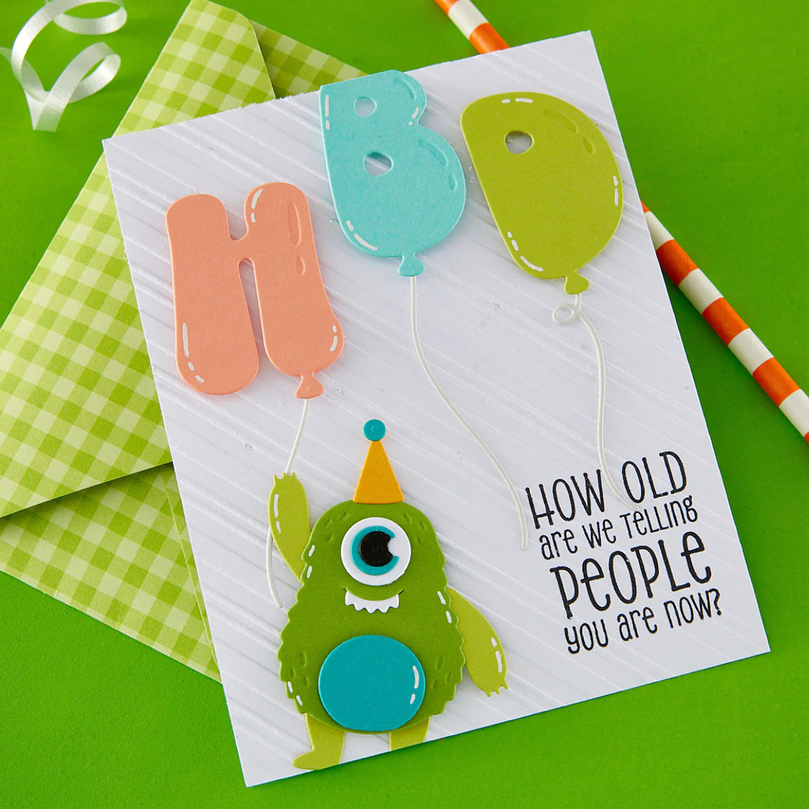 Spellbinders - Clear Stamps - Birthday Laughs Sentiments