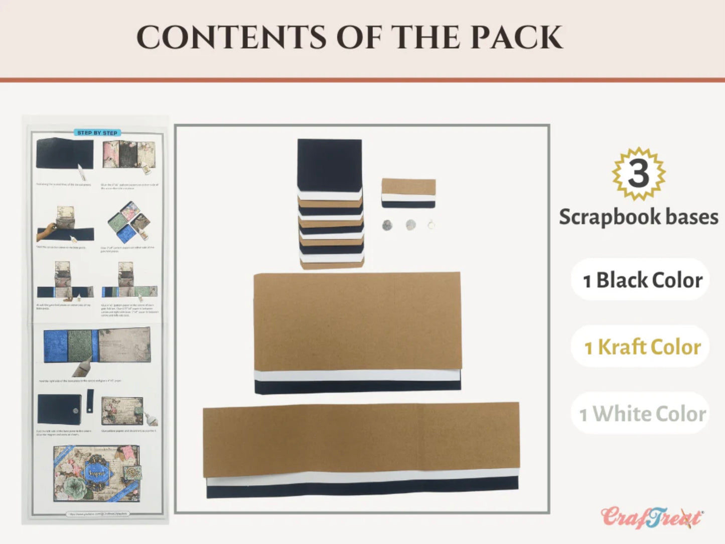 CrafTreat - Dreamer Folio - Black Kraft White