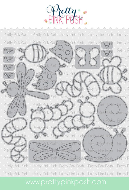 Pretty Pink Posh - Die Set - Stitched Bugs