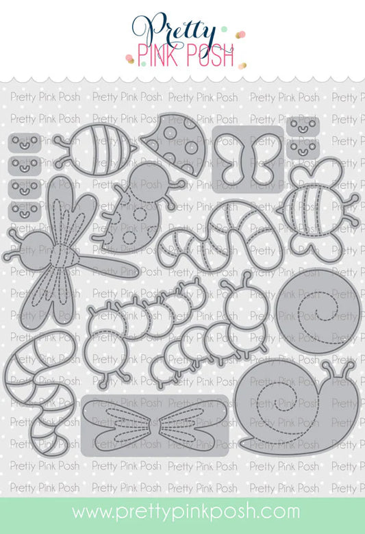 Pretty Pink Posh - Die Set - Stitched Bugs