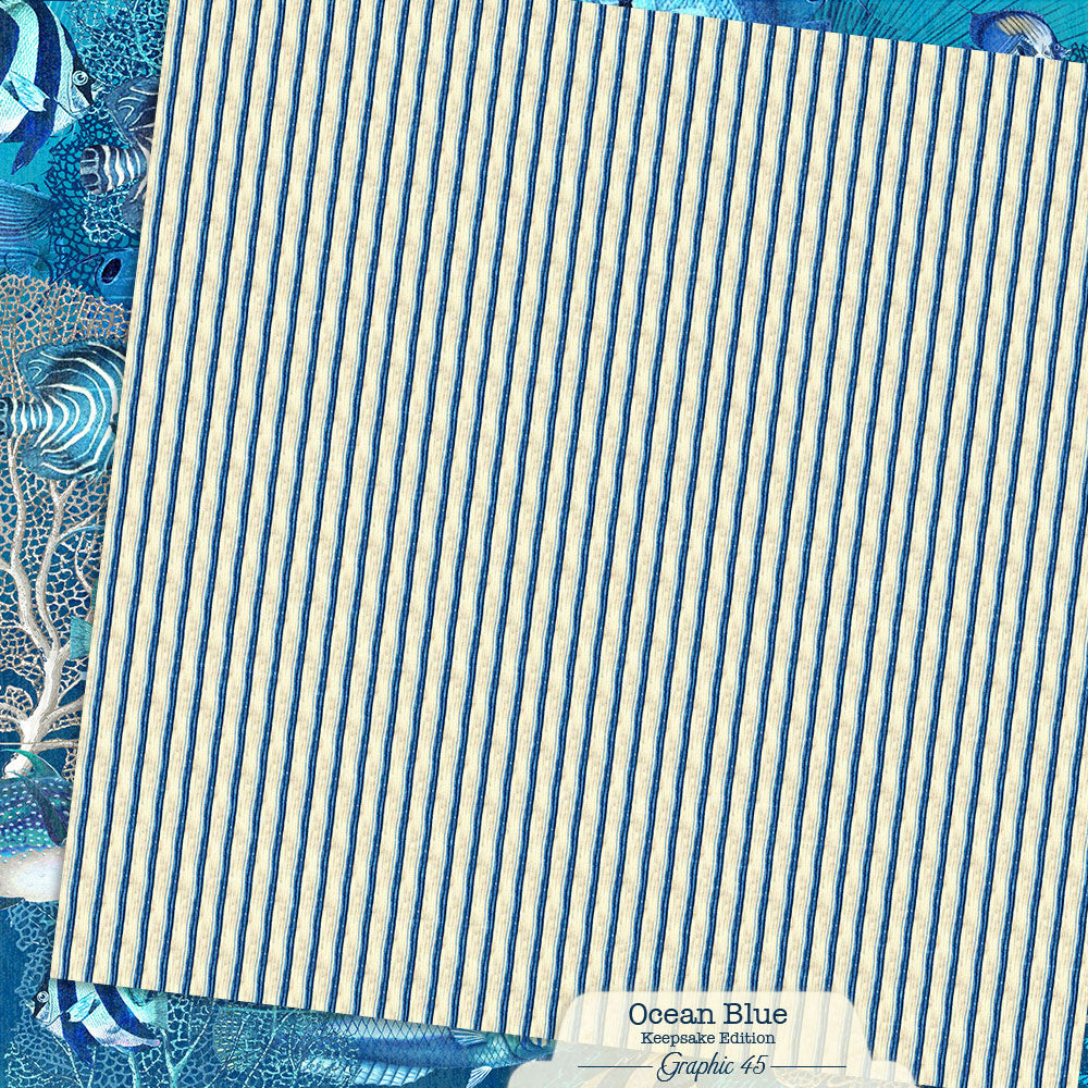 Graphic 45 - Keepsake Kit with Exclusive Metal Die-Set - Ocean Blue