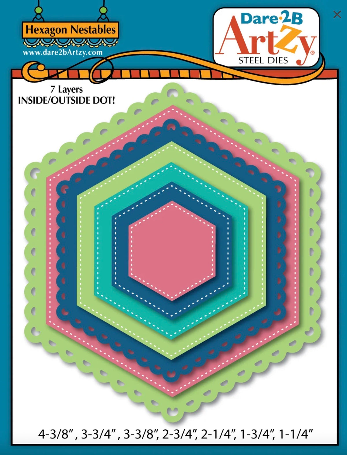 Dare 2B Artzy - Steel Dies - Hexagon Nestables