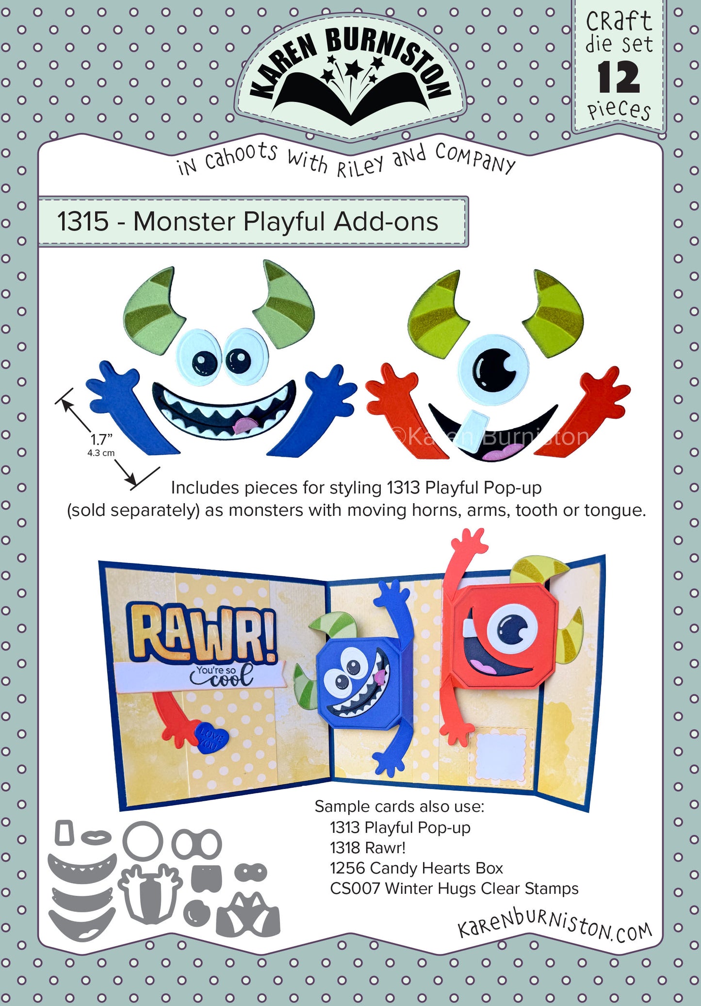 1315 Karen Burniston - Monster Playful Add-ons