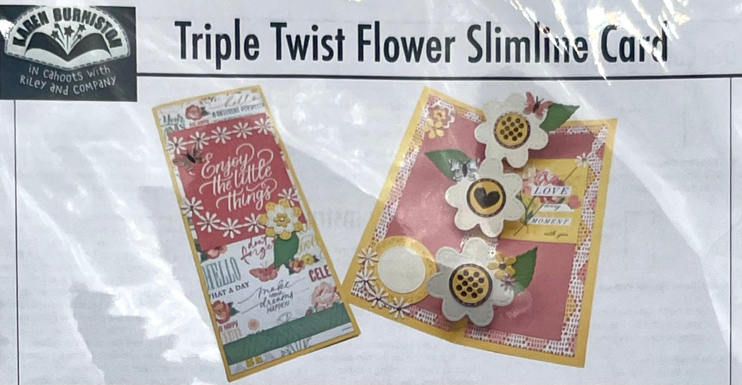Karen Burniston - Card Kits - Triple Twist Flower Slimline Card