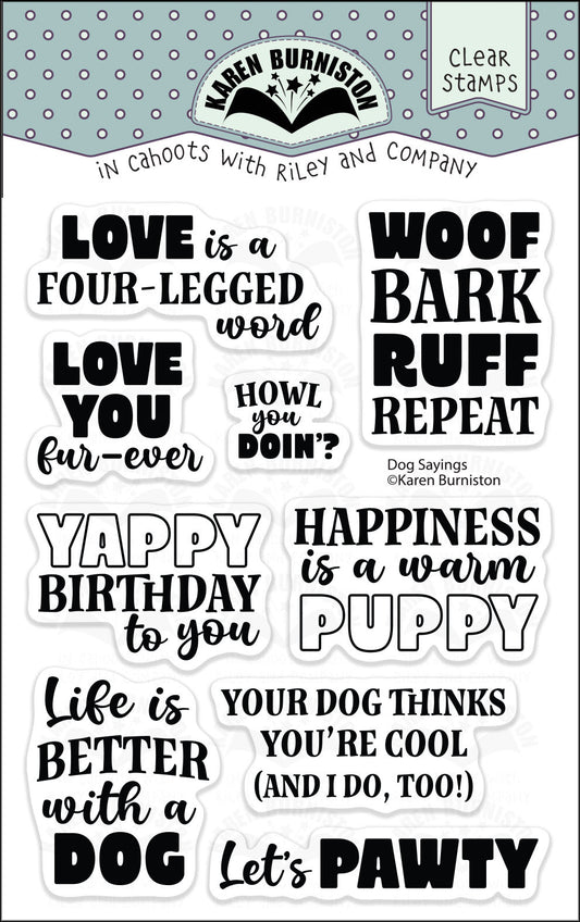 CS026 Karen Burniston - Clear Stamp - Dog Sayings