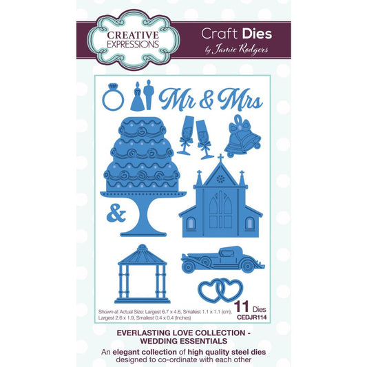 Creative Expressions - Craft Dies - Everlasting Love Collection - Wedding Essentials