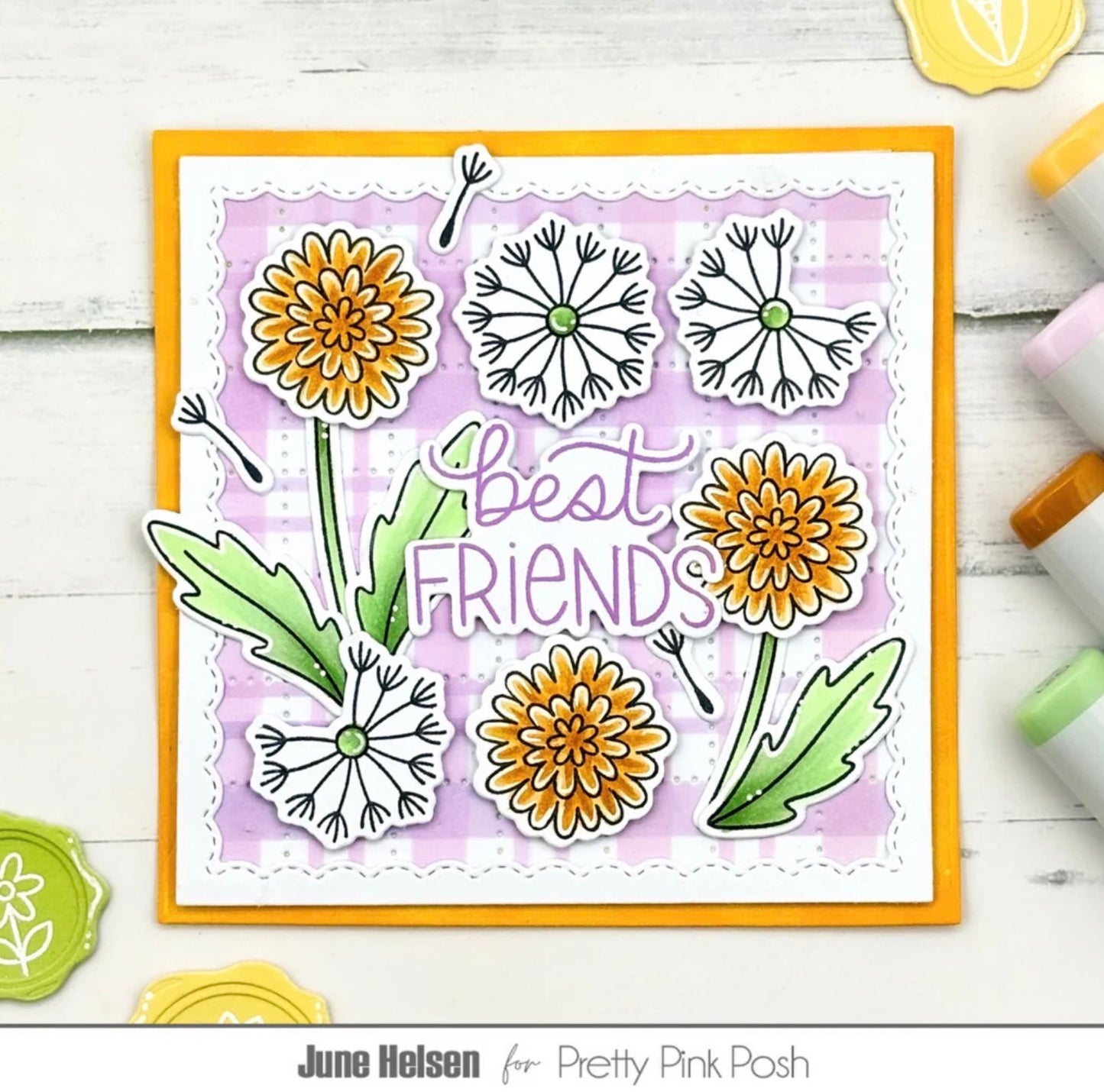 Pretty Pink Posh - Clear Stamp & Die Bundle - Dandelions