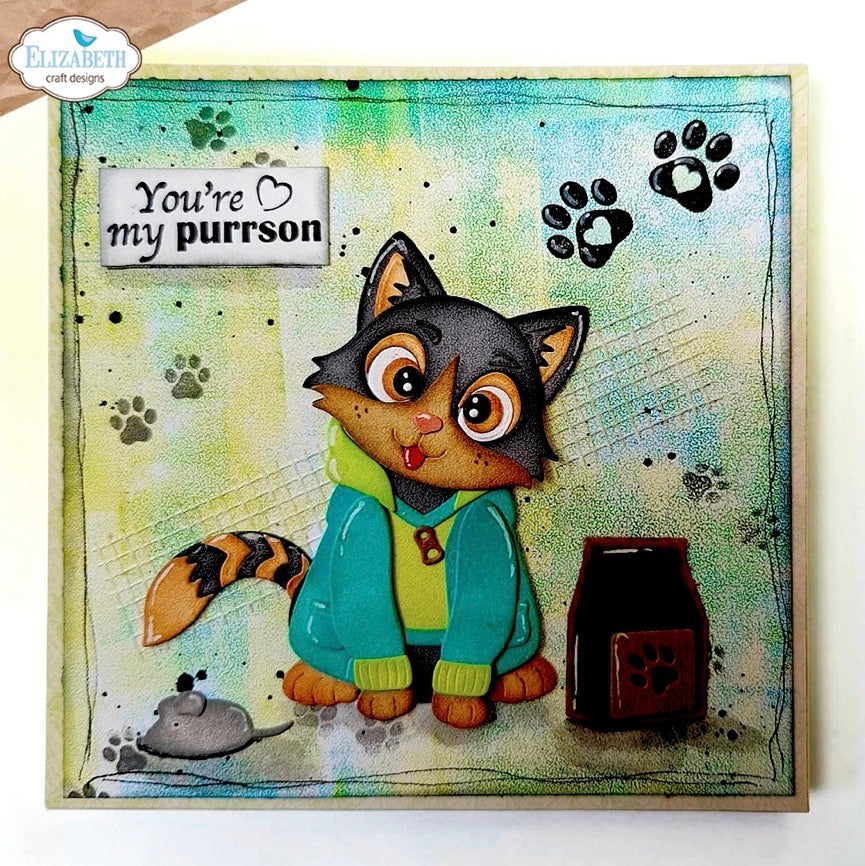 Elizabeth Craft Designs - Clear Stamps - Cat Sentiments