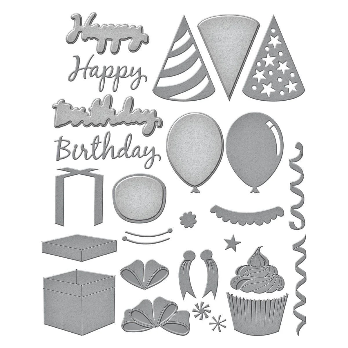 Spellbinders - Cutting Dies - Birthday Wreath Add-ons